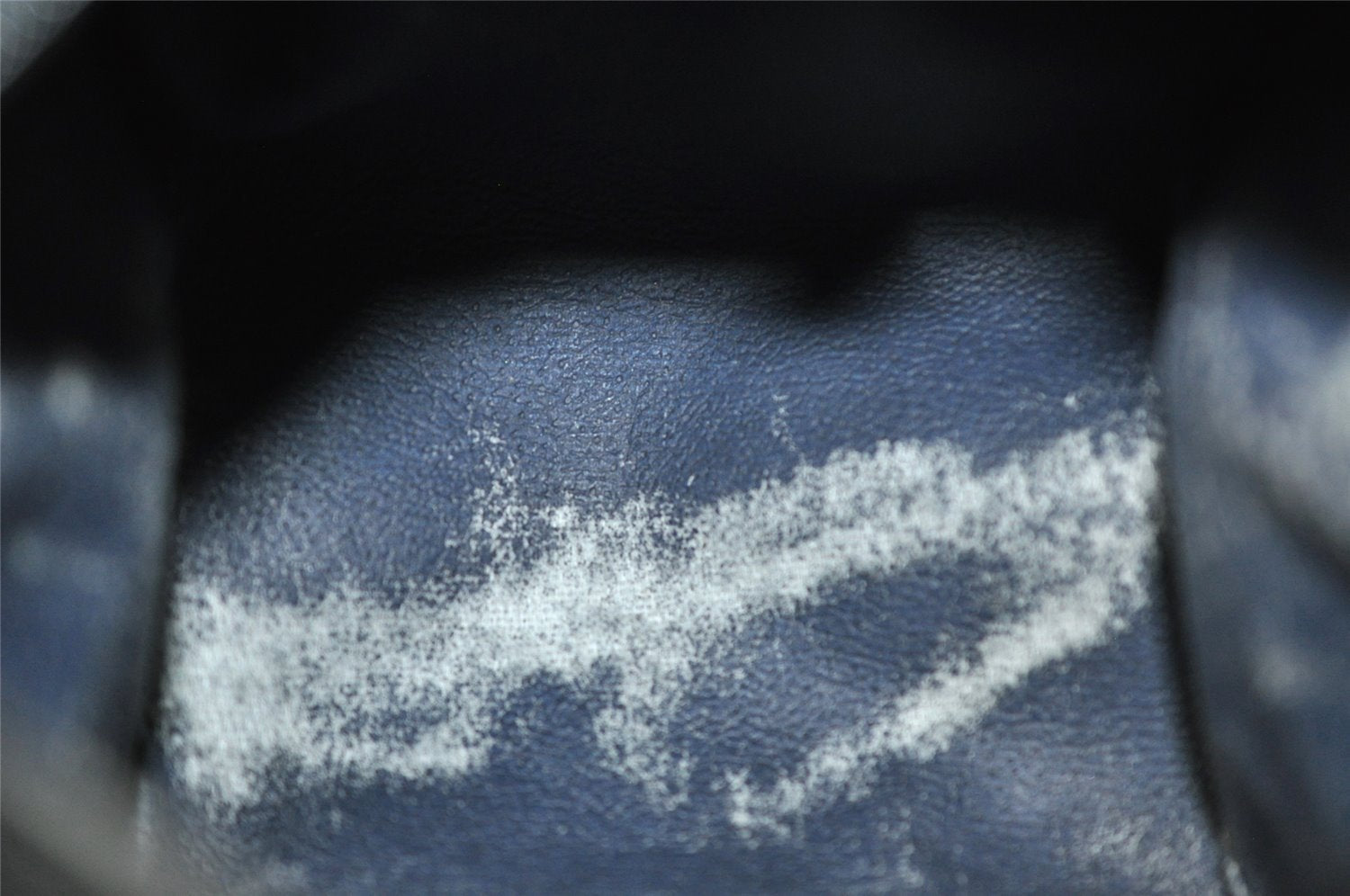 Authentic GUCCI Micro GG PVC Leather Shoulder Cross Body Bag Navy Blue 4792I