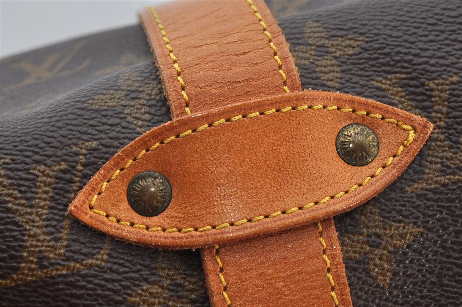 Authentic Louis Vuitton Monogram Saumur 35 Shoulder Cross Bag M42254 LV 4793K