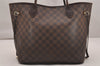 Authentic Louis Vuitton Damier Neverfull MM Shoulder Tote Bag N51105 LV 4794J