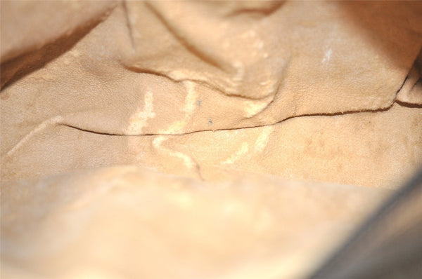 Authentic GUCCI GG Plus Shoulder Cross Body Bag GG PVC Leather Brown Junk 4795I