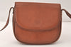 Authentic Burberrys Vintage Leather Shoulder Cross Body Bag Purse Brown 4795K