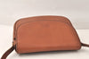 Authentic Burberrys Vintage Leather Shoulder Cross Body Bag Purse Brown 4795K