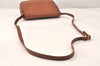 Authentic Burberrys Vintage Leather Shoulder Cross Body Bag Purse Brown 4795K