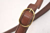 Authentic Burberrys Vintage Leather Shoulder Cross Body Bag Purse Brown 4795K