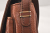 Authentic Burberrys Vintage Leather Shoulder Cross Body Bag Purse Brown 4795K