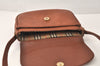Authentic Burberrys Vintage Leather Shoulder Cross Body Bag Purse Brown 4795K