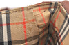 Authentic Burberrys Vintage Leather Shoulder Cross Body Bag Purse Brown 4795K