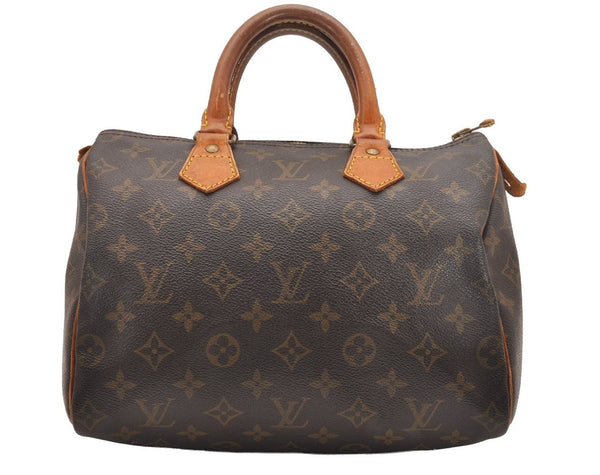 Authentic Louis Vuitton Monogram Speedy 25 Boston Hand Bag M41528 LV 4796J