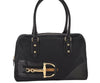 Auth GUCCI Hasler Horsebit Hand Boston Bag GG Canvas Leather 141503 Black 4796K