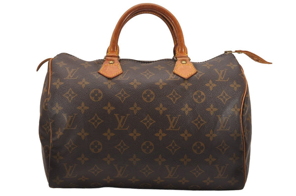 Authentic Louis Vuitton Monogram Speedy 30 Hand Boston Bag M41526 LV 4797J