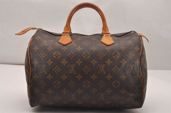 Authentic Louis Vuitton Monogram Speedy 30 Hand Boston Bag M41526 LV 4797J