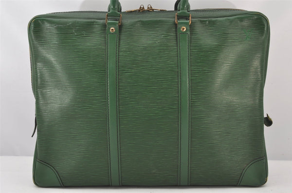 Authentic Louis Vuitton Epi Porte Documents Voyage Briefcase M54474 Green  4797K