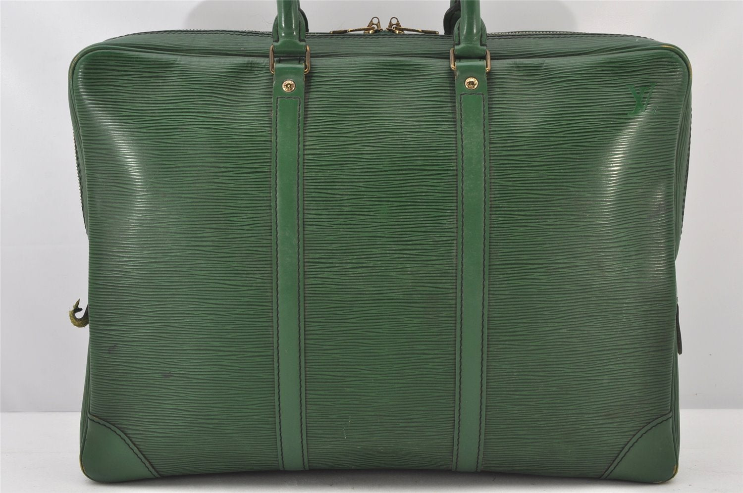 Authentic Louis Vuitton Epi Porte Documents Voyage Briefcase M54474 Green  4797K