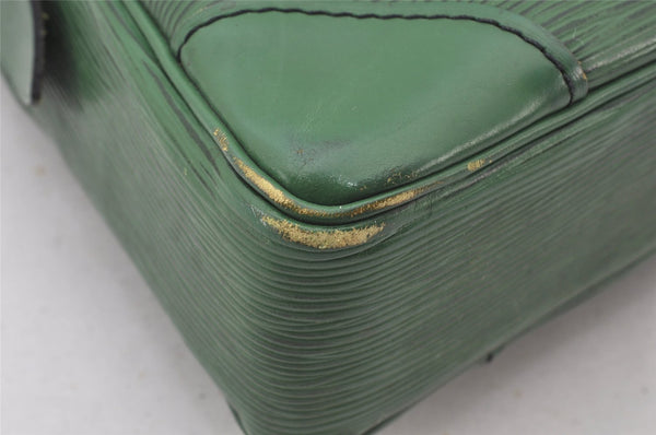 Authentic Louis Vuitton Epi Porte Documents Voyage Briefcase M54474 Green  4797K