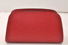 Authentic Louis Vuitton Epi Dauphine Cosmetic Pouch Red M48447 LV Junk 4798K