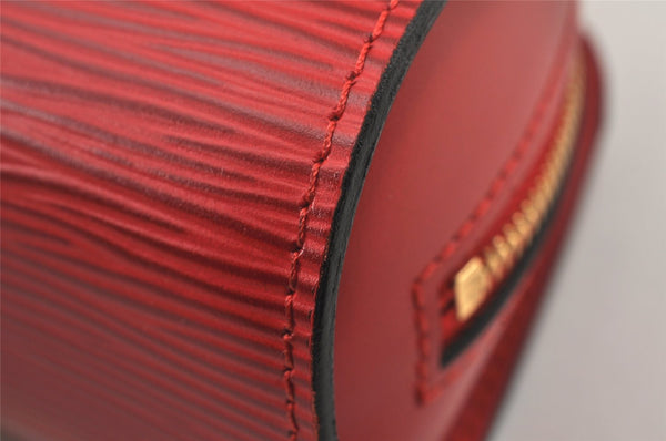 Authentic Louis Vuitton Epi Dauphine Cosmetic Pouch Red M48447 LV Junk 4798K