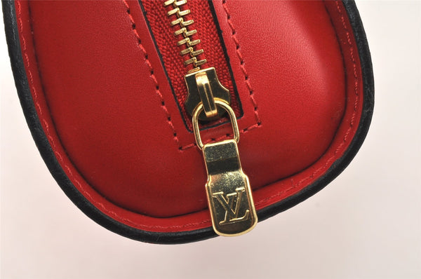 Authentic Louis Vuitton Epi Dauphine Cosmetic Pouch Red M48447 LV Junk 4798K