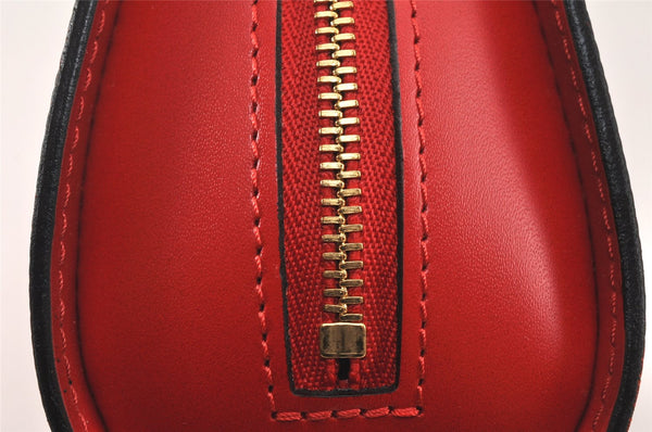 Authentic Louis Vuitton Epi Dauphine Cosmetic Pouch Red M48447 LV Junk 4798K