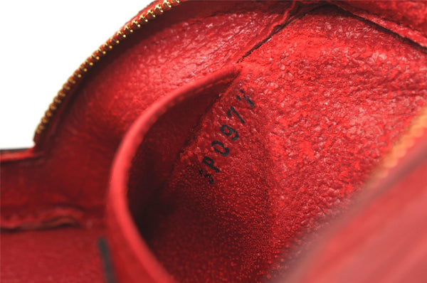 Authentic Louis Vuitton Epi Dauphine Cosmetic Pouch Red M48447 LV Junk 4798K