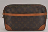 Authentic Louis Vuitton Monogram Compiegne 28 Clutch Hand Bag M51845 LV 4799J