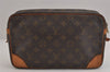 Authentic Louis Vuitton Monogram Compiegne 28 Clutch Hand Bag M51845 LV 4799J