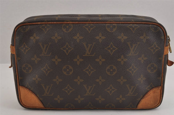 Authentic Louis Vuitton Monogram Compiegne 28 Clutch Hand Bag M51845 LV 4799J