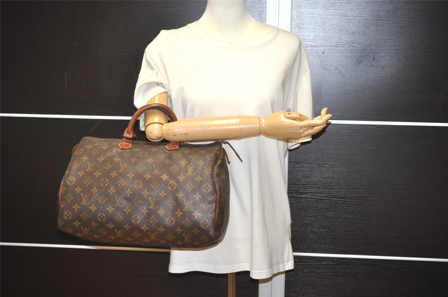 Authentic Louis Vuitton Monogram Speedy 35 Hand Boston Bag Old Model LV 4800I