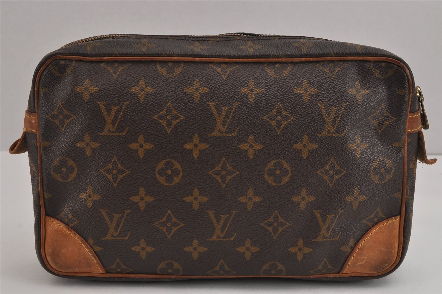 Authentic Louis Vuitton Monogram Compiegne 28 Clutch Hand Bag M51845 LV 4802J