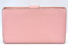 Authentic CHANEL Caviar Skin CoCo Mark Long Wallet Purse Pink 4803H