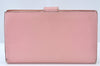 Authentic CHANEL Caviar Skin CoCo Mark Long Wallet Purse Pink 4803H