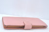 Authentic CHANEL Caviar Skin CoCo Mark Long Wallet Purse Pink 4803H