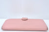 Authentic CHANEL Caviar Skin CoCo Mark Long Wallet Purse Pink 4803H