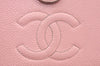 Authentic CHANEL Caviar Skin CoCo Mark Long Wallet Purse Pink 4803H