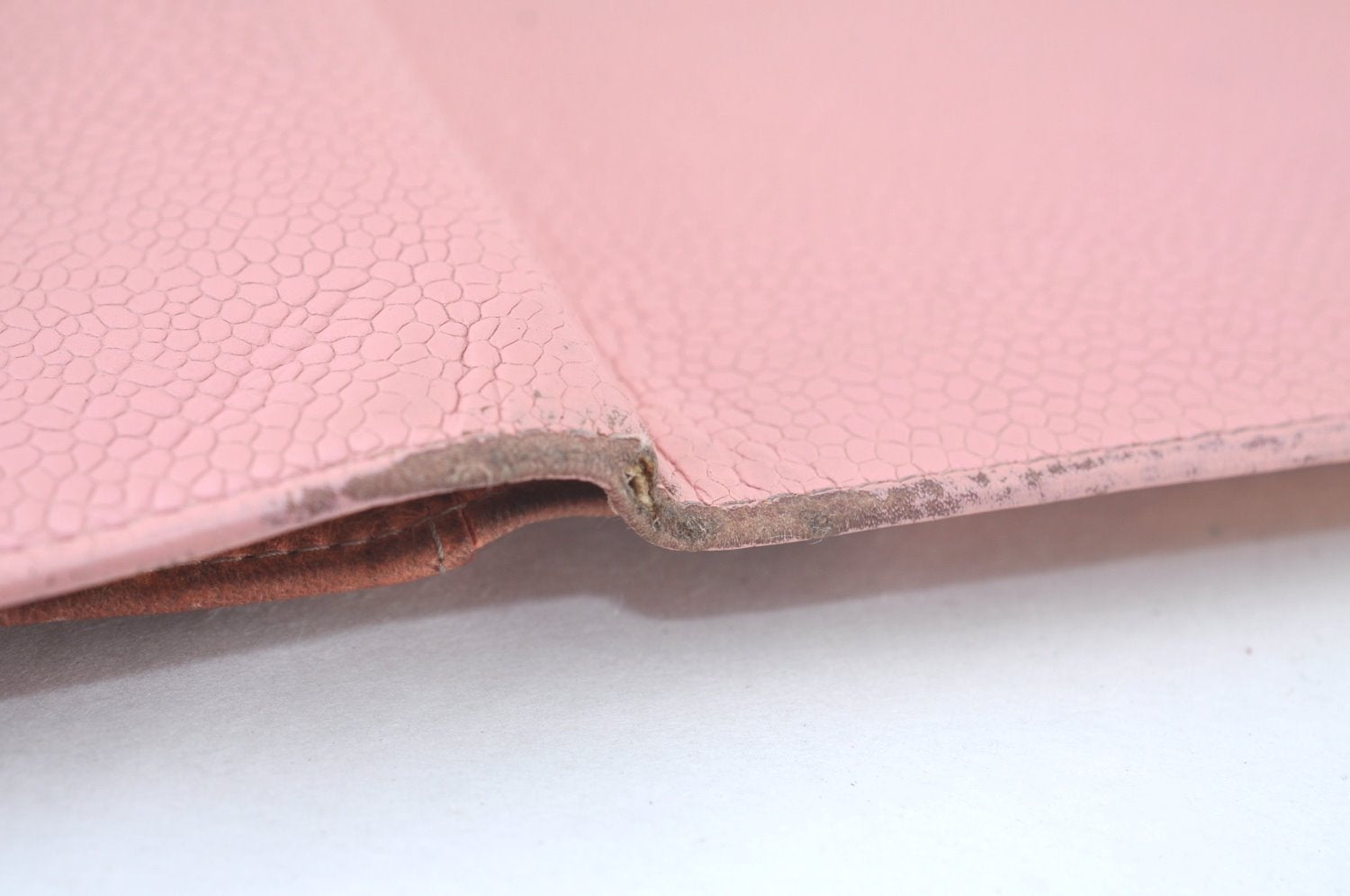 Authentic CHANEL Caviar Skin CoCo Mark Long Wallet Purse Pink 4803H