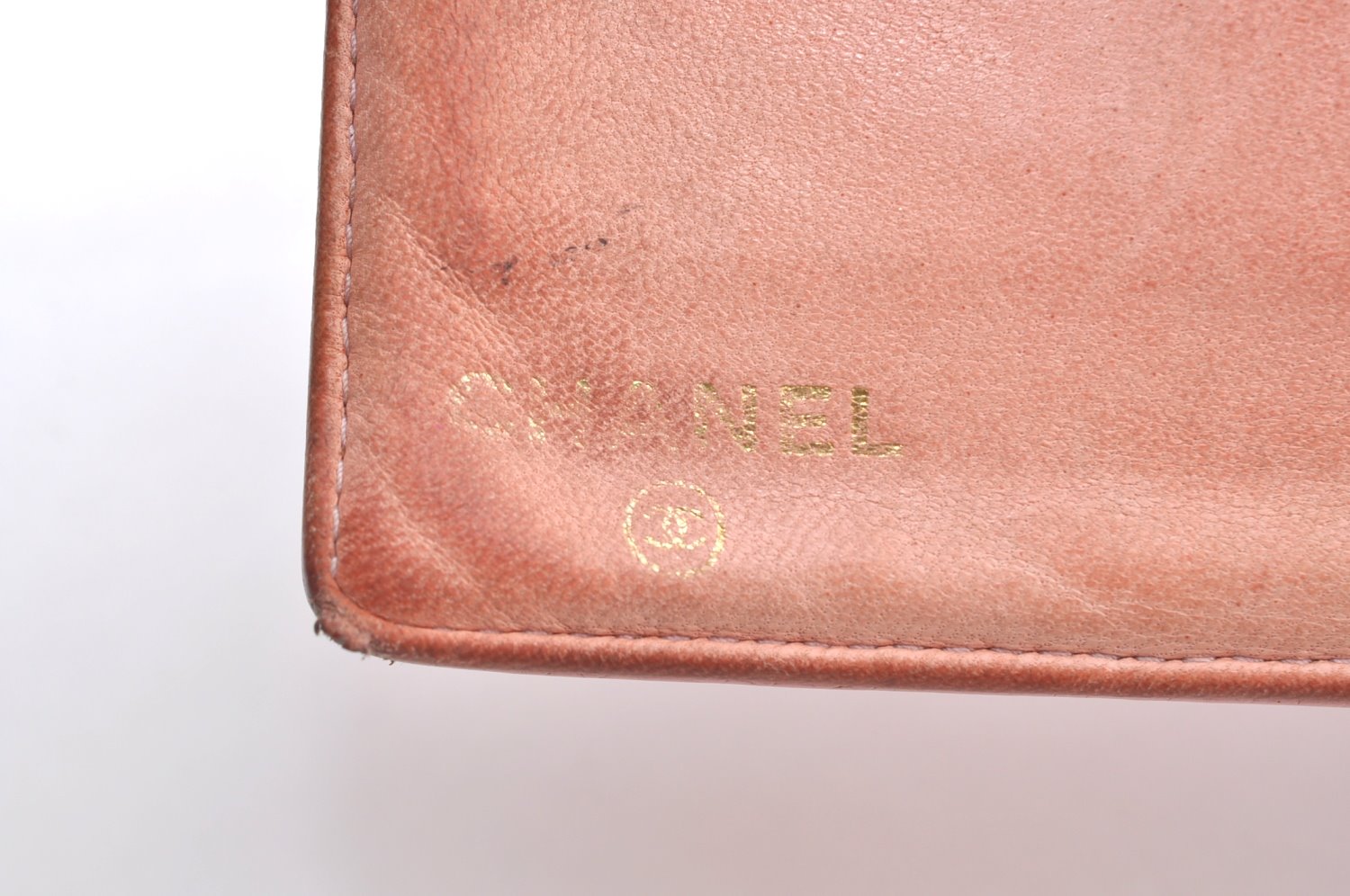 Authentic CHANEL Caviar Skin CoCo Mark Long Wallet Purse Pink 4803H