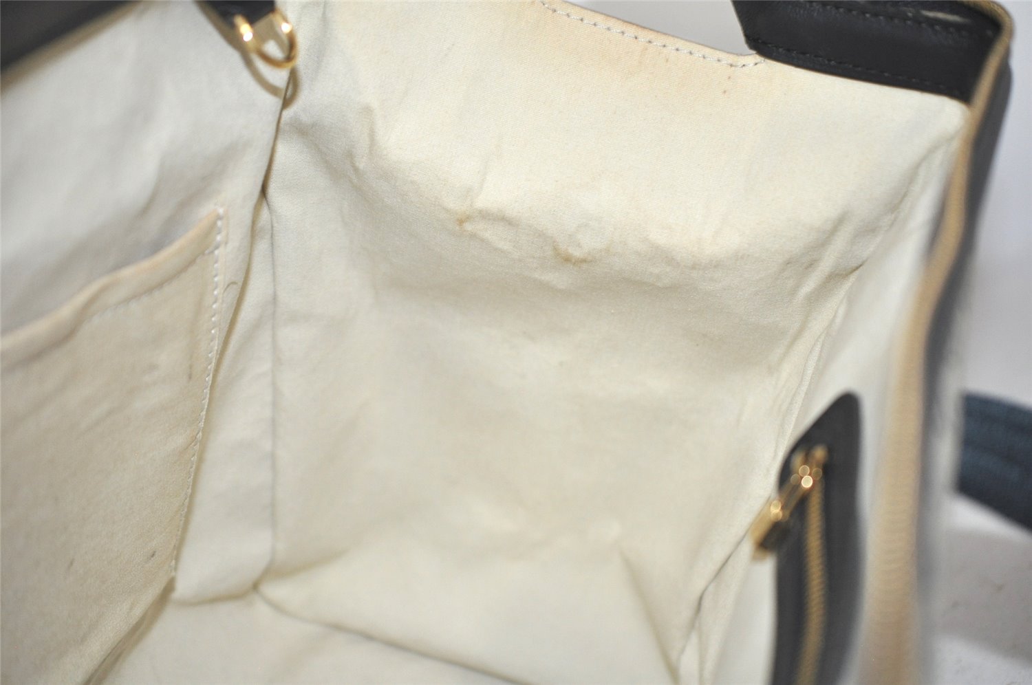 Authentic Louis Vuitton Monogram Mini Josephine GM Hand Bag Blue M92211 LV 4803K