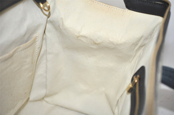 Authentic Louis Vuitton Monogram Mini Josephine GM Hand Bag Blue M92211 LV 4803K