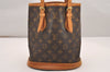 Authentic Louis Vuitton Monogram Bucket PM Shoulder Tote Bag M42238 Junk 4804J