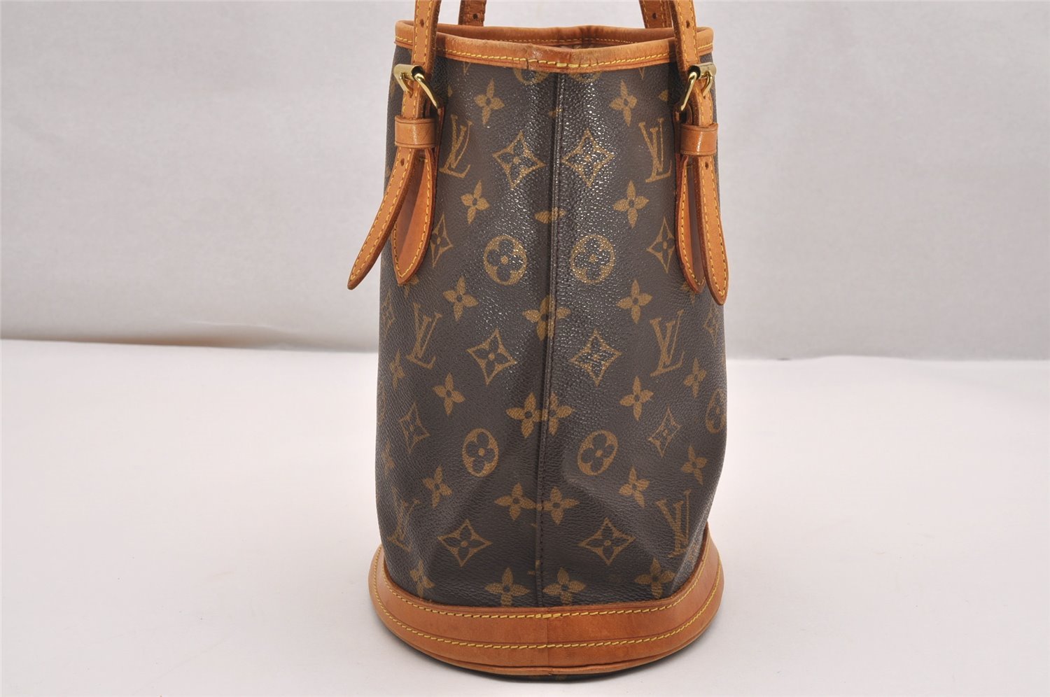 Authentic Louis Vuitton Monogram Bucket PM Shoulder Tote Bag M42238 Junk 4804J