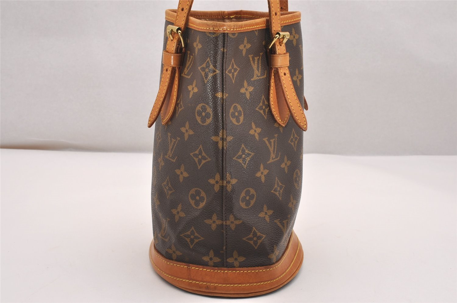 Authentic Louis Vuitton Monogram Bucket PM Shoulder Tote Bag M42238 Junk 4804J