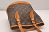 Authentic Louis Vuitton Monogram Bucket PM Shoulder Tote Bag M42238 Junk 4804J
