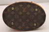 Authentic Louis Vuitton Monogram Bucket PM Shoulder Tote Bag M42238 Junk 4804J