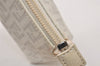 Authentic FENDI Vintage Zucchino Pouch Purse PVC Leather White 4804K