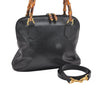 Authentic GUCCI Bamboo 2Way Shoulder Hand Bag Purse Leather Black Junk 4805K