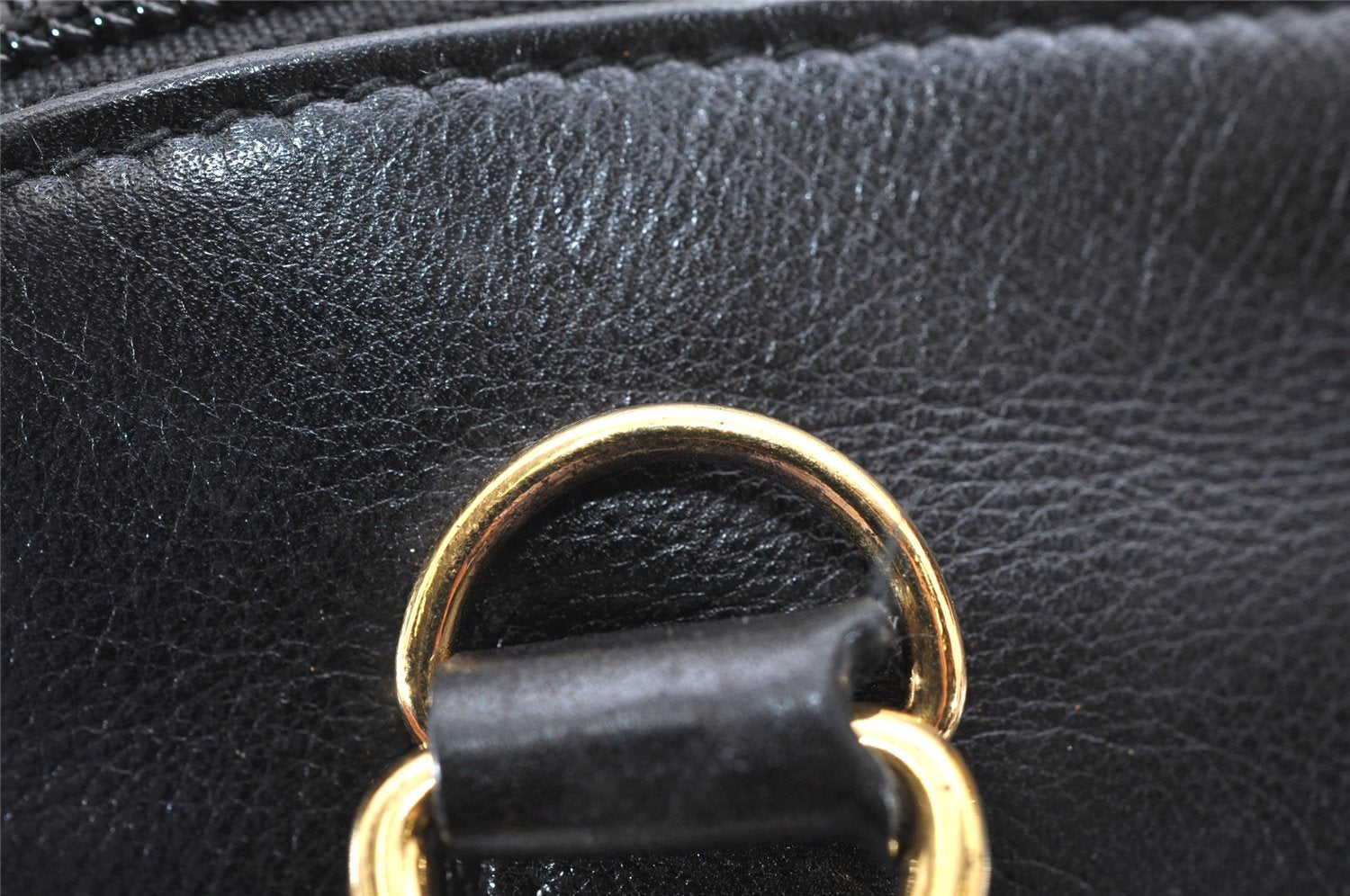 Authentic GUCCI Bamboo 2Way Shoulder Hand Bag Purse Leather Black Junk 4805K