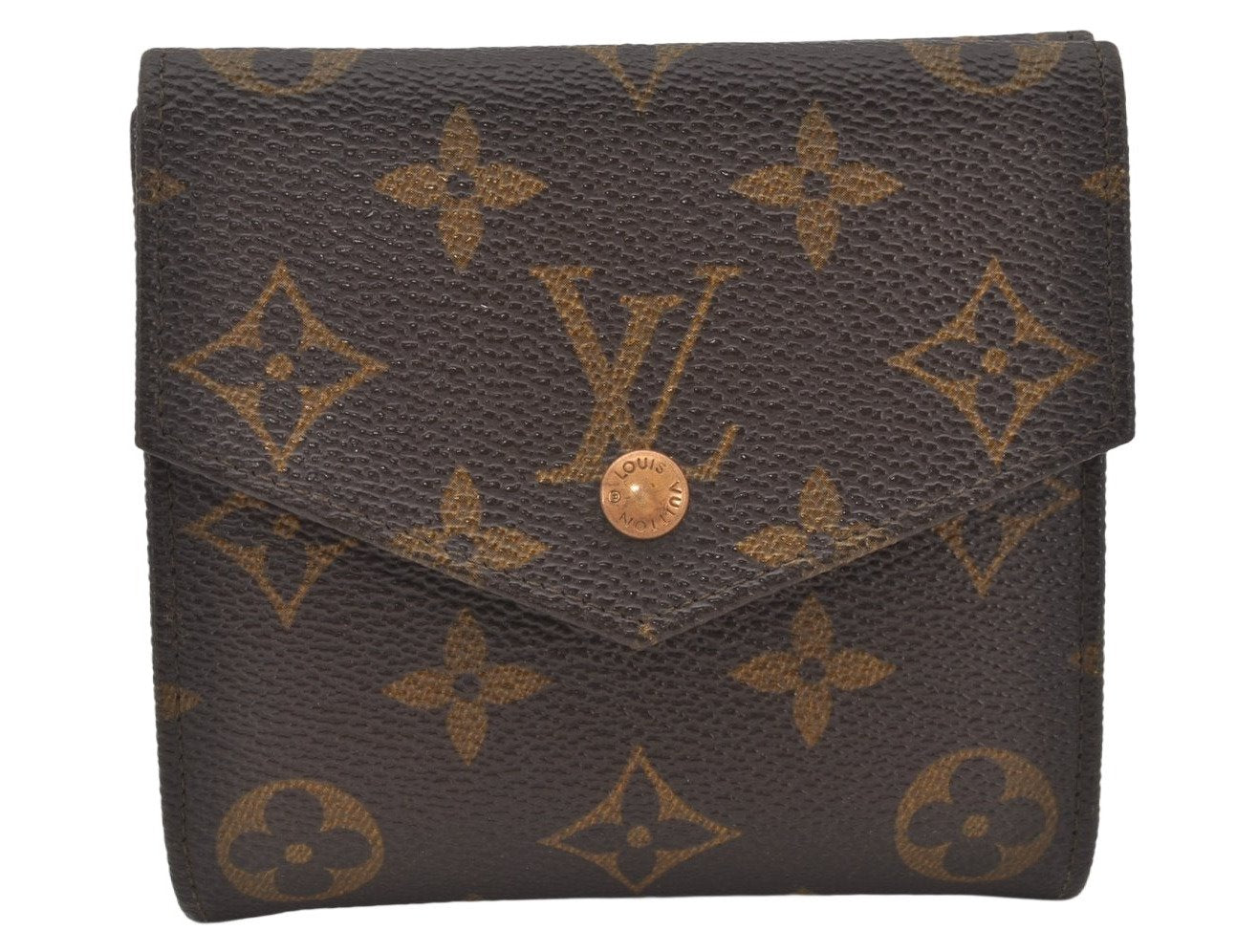 Authentic Louis Vuitton Monogram Porte Monnaie Billets Wallet M61660 LV 4806K