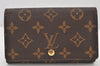 Auth Louis Vuitton Monogram Porte Monnaie Billets Tresor Wallet M61730 LV 4807K