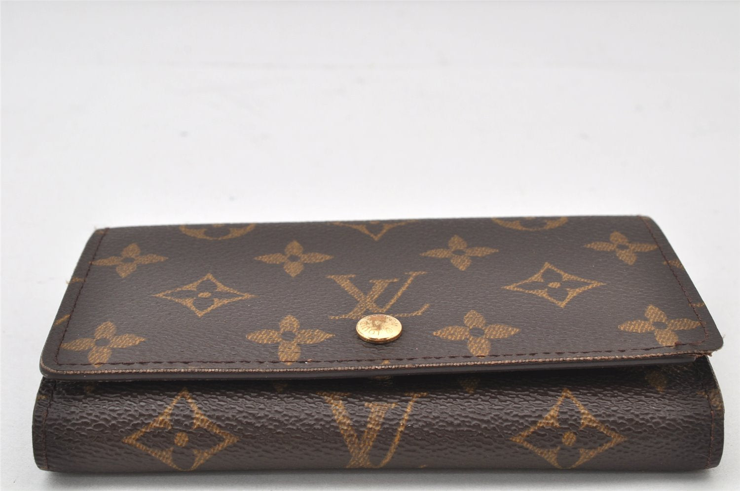 Auth Louis Vuitton Monogram Porte Monnaie Billets Tresor Wallet M61730 LV 4807K