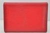 Authentic Louis Vuitton Epi Porte Tresor Etui Papier Wallet Red M63717 LV 4808K