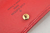 Authentic Louis Vuitton Epi Porte Tresor Etui Papier Wallet Red M63717 LV 4808K